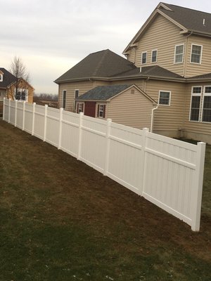 6' High Heavy Duty Semi- Privacy vinyl Fence Install Near Bethlehem,Pa