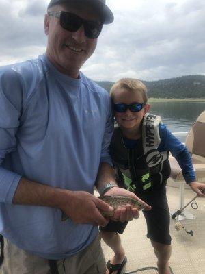 One of our 6 trout on the day.  This was the smallest fish by far.