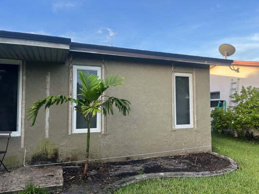 Stucco repair-Before