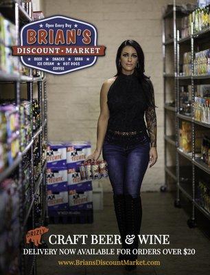 wide selection of crafted beer & wine , check us out