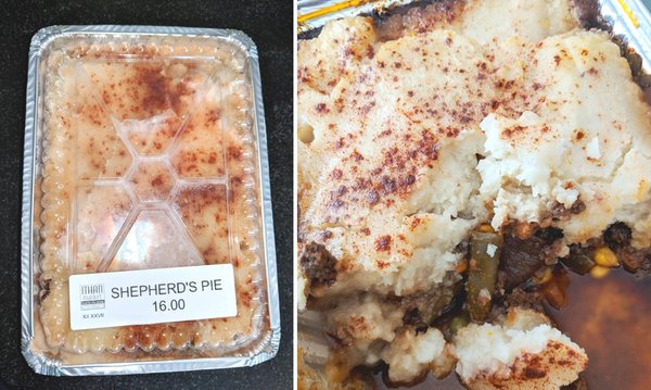 Ithan Market -- Shepherd's pie, frozen + cooked, YUM!