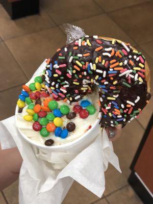 Had cravings for ice cream and a delicious topping-in my case, it's a donut  $5