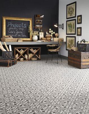 What's new is old!  Like these beautiful vintage inspired vinyl floors from Mannington.