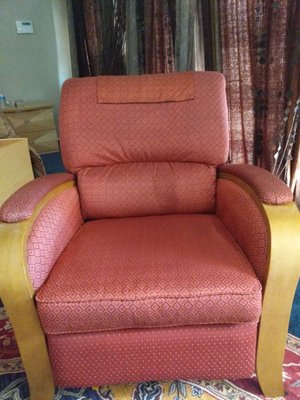 Master Bedroom, previously heavily stained chair.