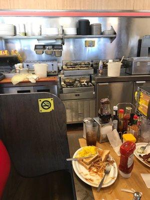 Waffle dripping on the waffle maker that should have been cleaned