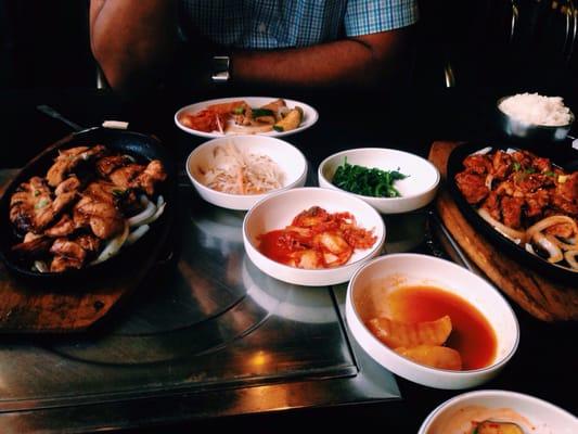 (LEFT) B9 - Dahg Goo-e Chicken 3/5 for taste and (FAR RIGHT) B7 - Dwae-Ji Bulgogi Pork 4/5 for taste