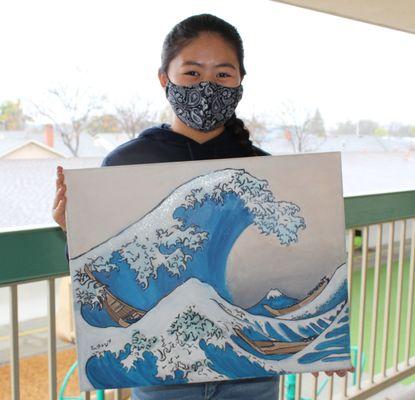 8th grade Art Fair - Wave Off of Kanagawa