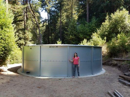 Our new 30,000 gallon rain water storage tank!