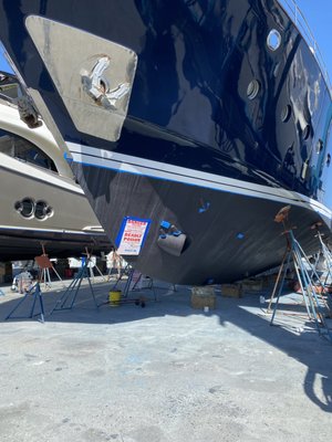 Yacht, being treated for subterranean termites.