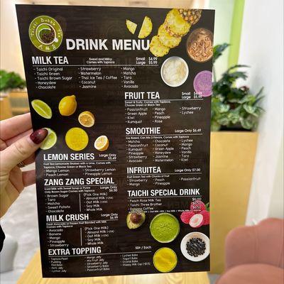 Drink menu