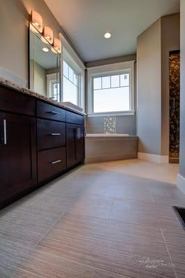 Luxury vinyl tile bathroom