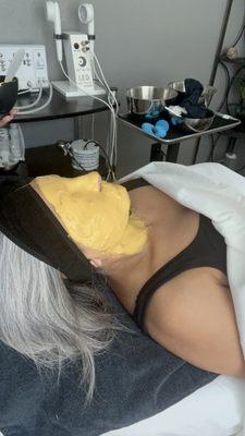 Golden mask to help with fine lines and wrinkles