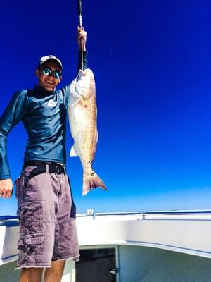 Redfish charters in Galveston, Texas.