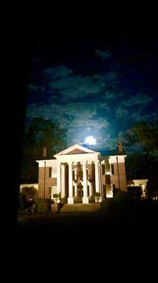 June full moon rising over RMH on a beautiful summer evening