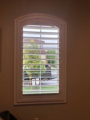 Arched window shutter beautifully done!