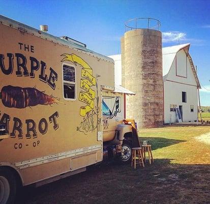 The Purple Carrot Co-op at the Red Tractor Farm on a beautiful Autumn day.