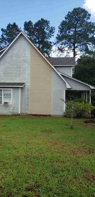 Chimney removed and exterior wall installed