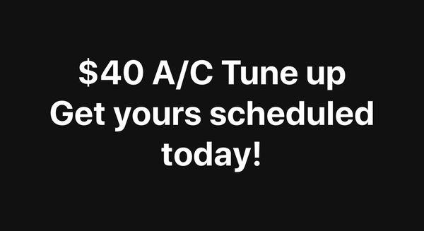 Hot Florida days are amongst us. Be proactive you don't want your a/c breaking down on you and your family in the heat.

Schedule now!