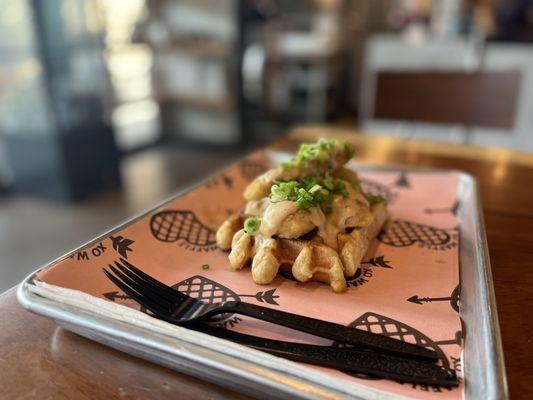 Fried chicken waffle