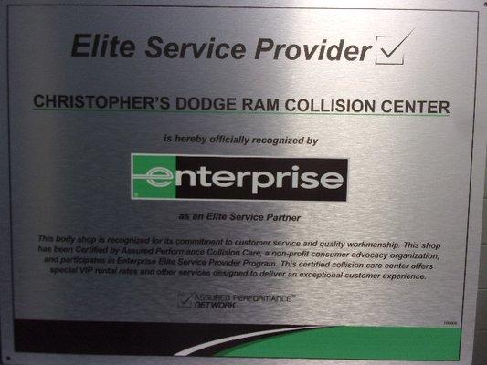 Enterprise rental car assisted shop