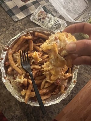 "Loaded fries"  Trash