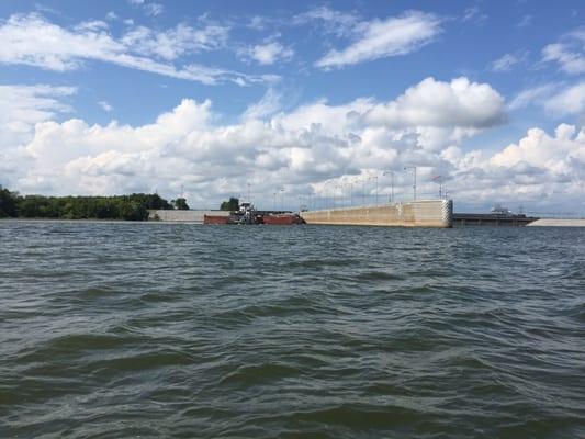 Barge in the lock