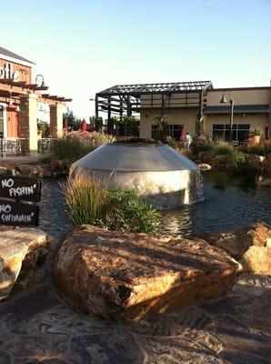 Pond area next to Subway.