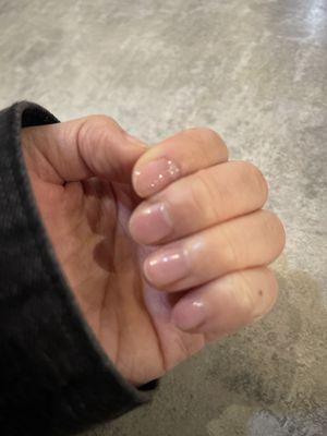 Clear gel polish