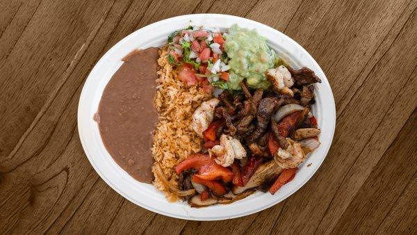 Supreme Fajitas (shrimp, steak, chicken)