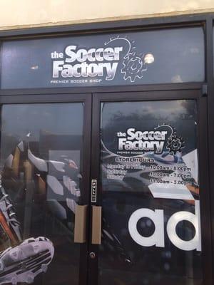 The entrance of the soccer factory