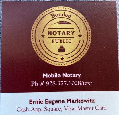 Ernie’s Mobile Notary