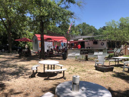 The eating area.