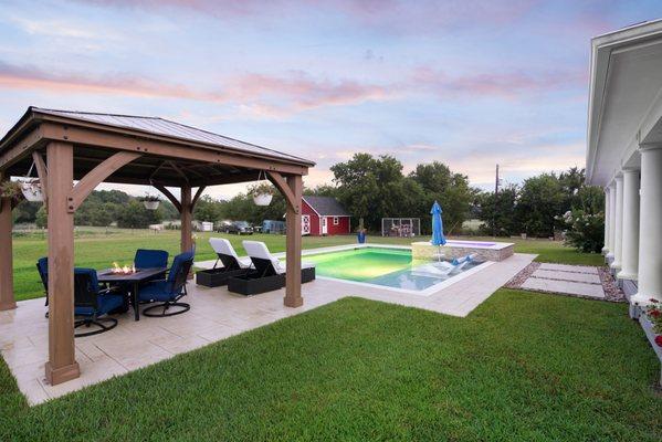 New pool and spa build in Celina, TX