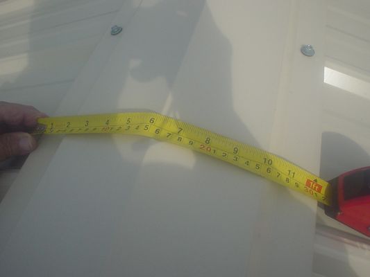 Measured from the left to the right, TOTAL width.