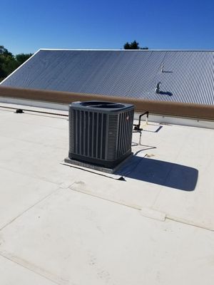 A/C condenser replacement we did for St. Michaels All Angels Church.