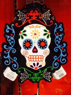 Dia De Los Muertos for Halloween!! This decoration is only 59 cents!!! De colores es grande y luminoso, no?