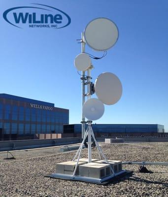 This Is A WILINE Antenna Sled On Top Of A Client's Building. Property Managers Should Note The Clean And Professional Setup And Conduit.