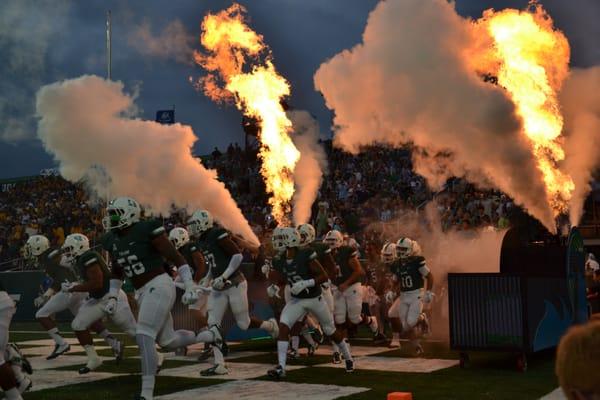 Special Effects and Custom Cart for Tulane Football Game