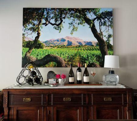 40'x60' landscape canvas looks great in our home!