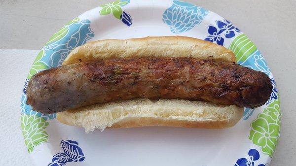 Green chile brat! Best brat ever.