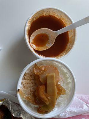 Rice and soup