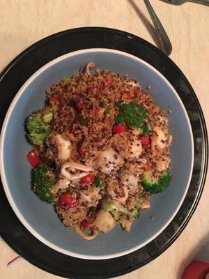 Quinoa seafood dinner