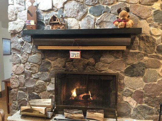 Fireplace in main living room