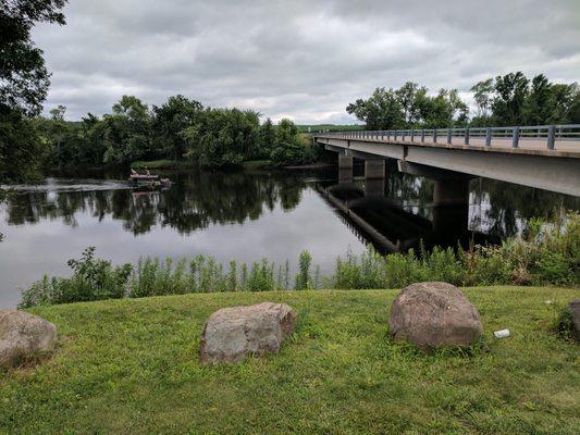 A view of the county E bridge over the Chippewa