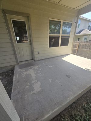 Back porch before resurfacing was started