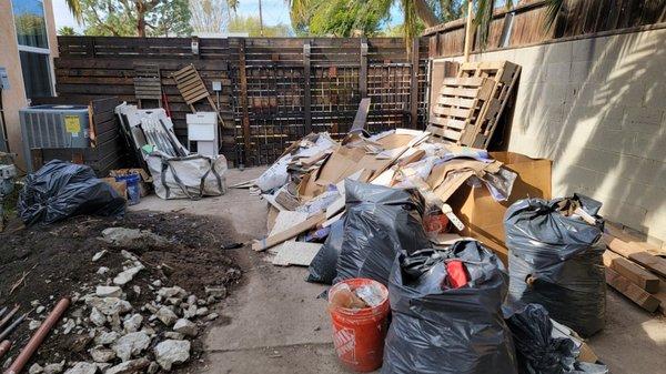 Trash and trenches all over my house.