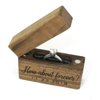 Planning on popping the question?  Come check out our personalized ring boxes!