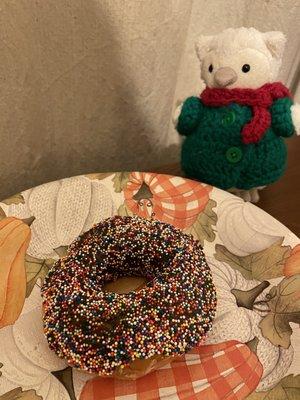 Take out sprinkle donut