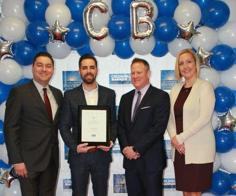 Tom receiving the Diamond Award with Coldwell Banker