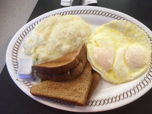 Steak and Eggs, asked for grits instead of hash browns